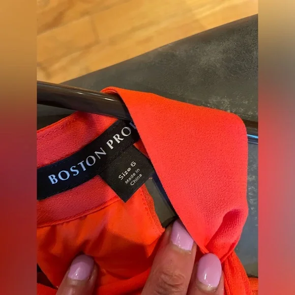 Beautiful vibrant orange high neck jumpsuit